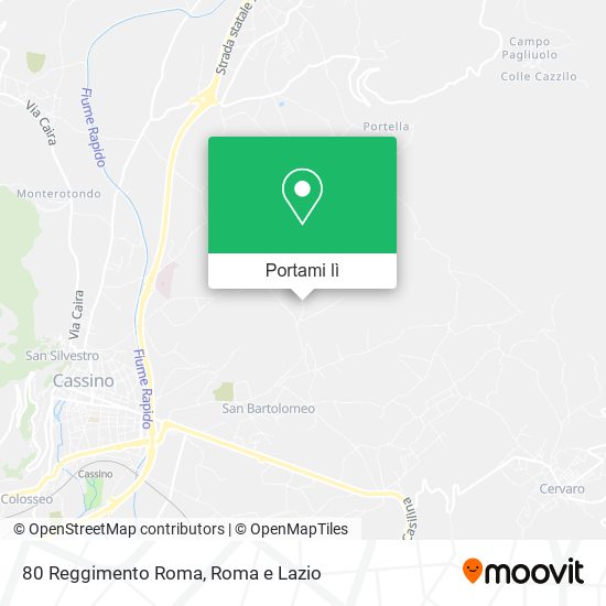 Mappa 80 Reggimento Roma