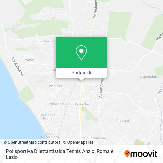 Mappa Polisportiva Dilettantistica Tennis Anzio