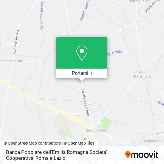 Mappa Banca Popolare dell'Emilia Romagna Societa' Cooperativa