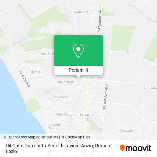 Mappa Uil Caf e Patronato Sede di Lavinio-Anzio