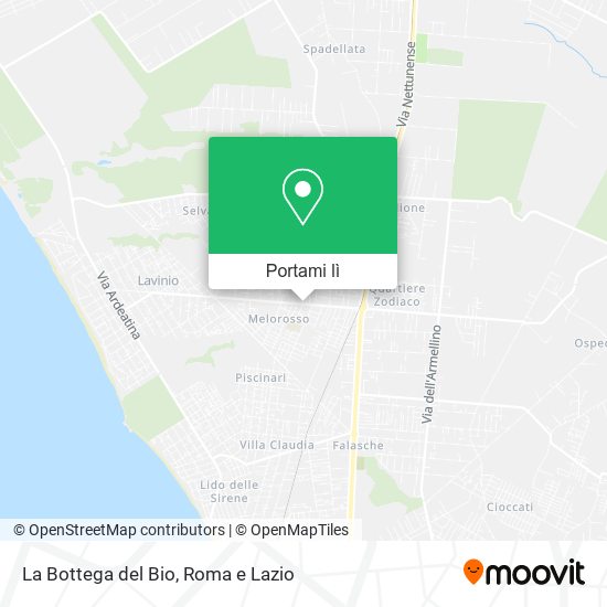 Mappa La Bottega del Bio