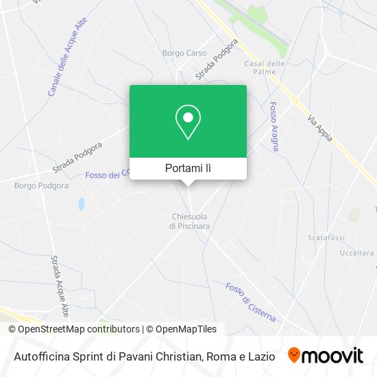 Mappa Autofficina Sprint di Pavani Christian