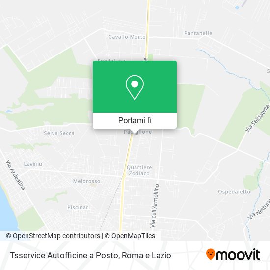 Mappa Tsservice Autofficine a Posto