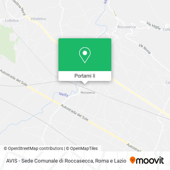Mappa AVIS - Sede Comunale di Roccasecca