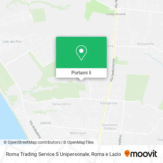 Mappa Roma Trading Service S Unipersonale