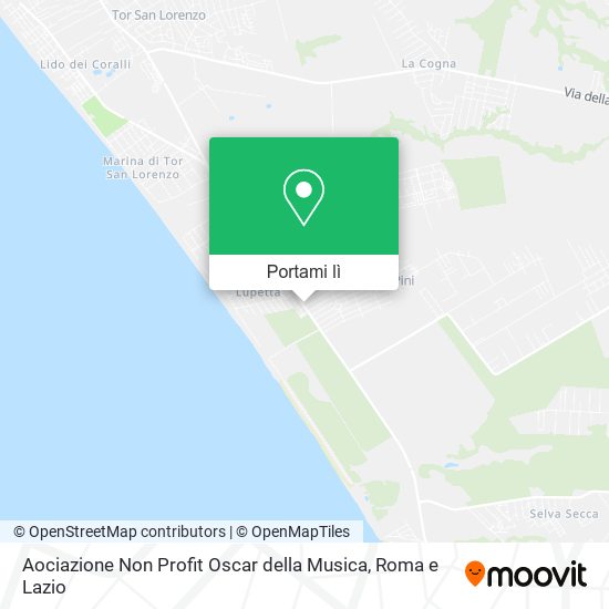 Mappa Aociazione Non Profit Oscar della Musica