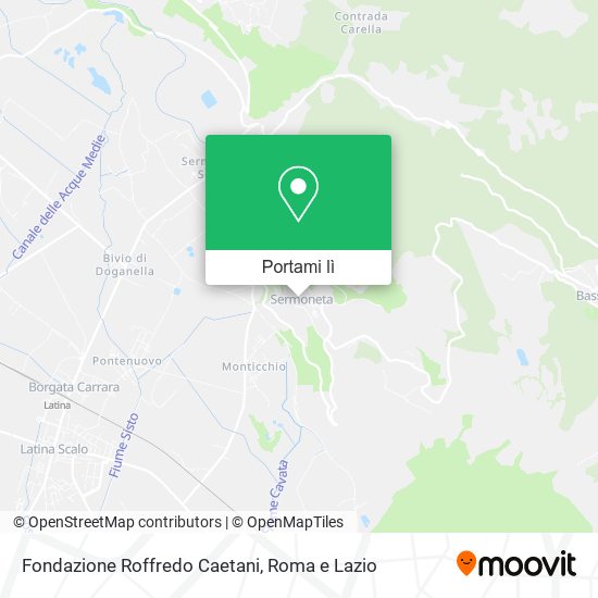 Mappa Fondazione Roffredo Caetani