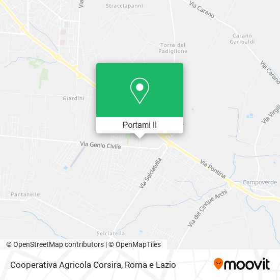 Mappa Cooperativa Agricola Corsira