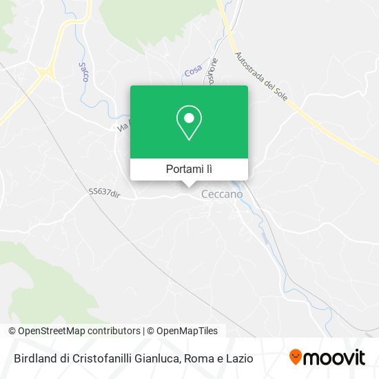 Mappa Birdland di Cristofanilli Gianluca