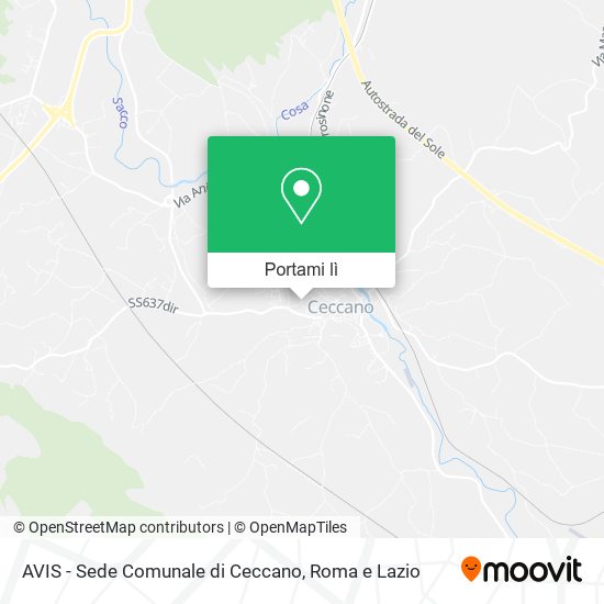 Mappa AVIS - Sede Comunale di Ceccano