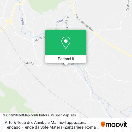 Mappa Arte & Teuti di d'Annibale Maimo-Tappezzeria Tendaggi-Tende da Sole-Materai-Zanzariere