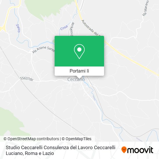 Mappa Studio Ceccarelli Consulenza del Lavoro Ceccarelli Luciano