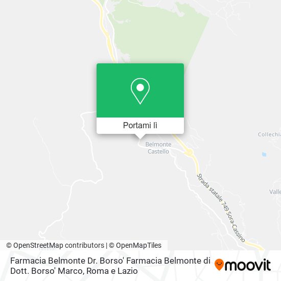 Mappa Farmacia Belmonte Dr. Borso' Farmacia Belmonte di Dott. Borso' Marco