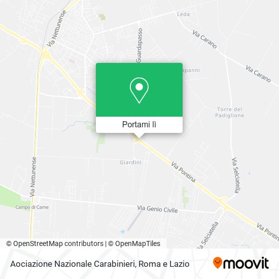 Mappa Aociazione Nazionale Carabinieri