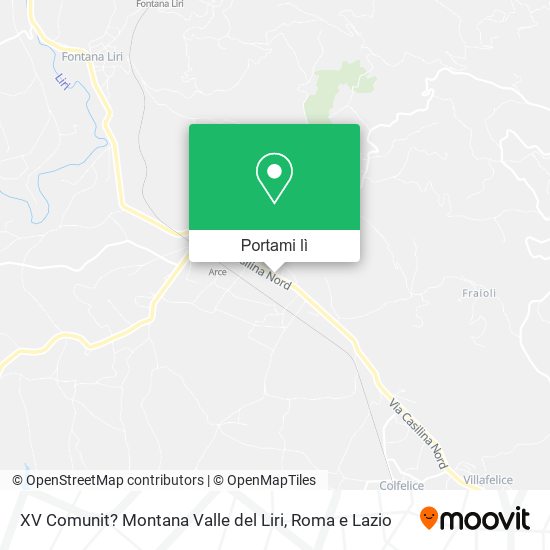 Mappa XV Comunit? Montana Valle del Liri