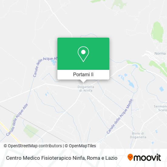 Mappa Centro Medico Fisioterapico Ninfa