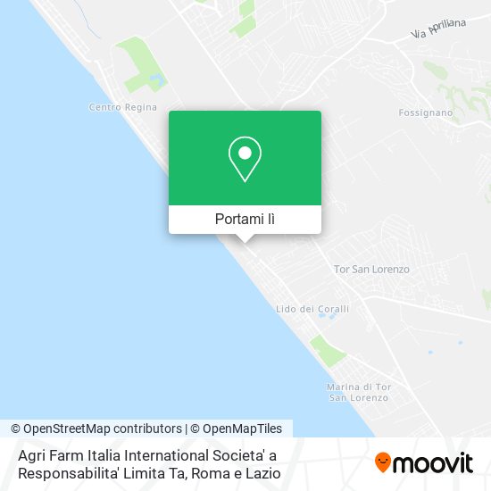 Mappa Agri Farm Italia International Societa' a Responsabilita' Limita Ta