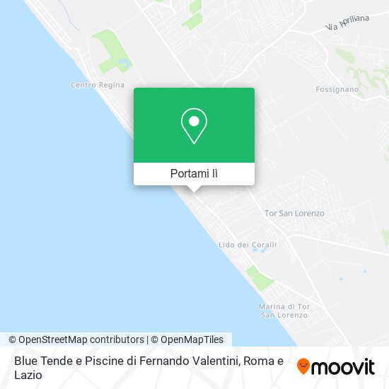 Mappa Blue Tende e Piscine di Fernando Valentini