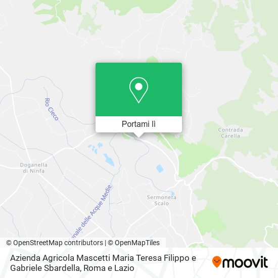 Mappa Azienda Agricola Mascetti Maria Teresa Filippo e Gabriele Sbardella