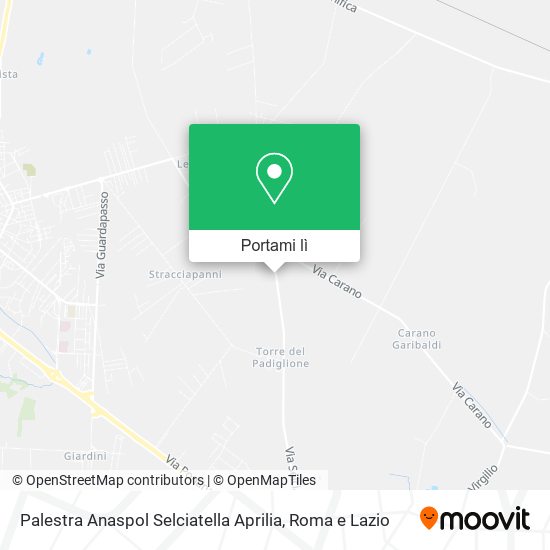 Mappa Palestra Anaspol Selciatella Aprilia