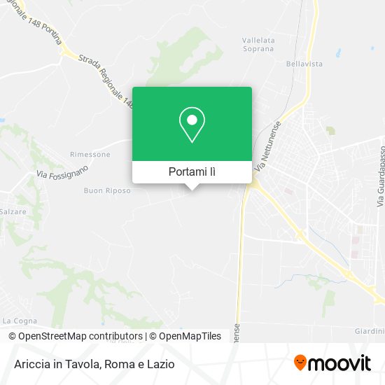 Mappa Ariccia in Tavola