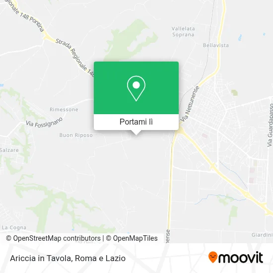 Mappa Ariccia in Tavola