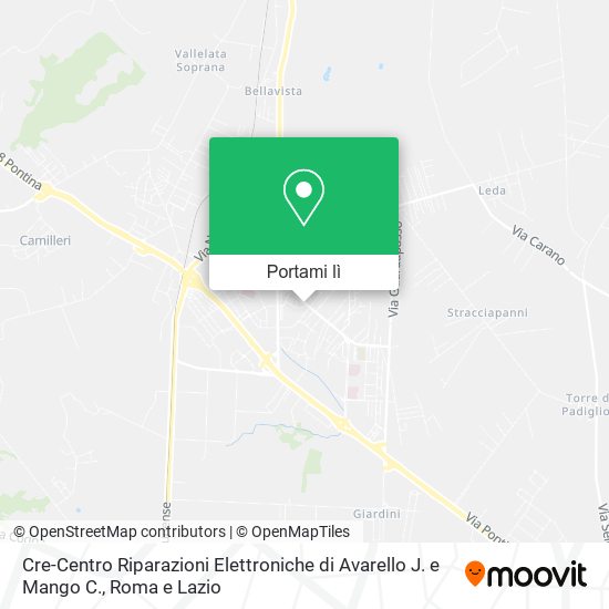 Mappa Cre-Centro Riparazioni Elettroniche di Avarello J. e Mango C.