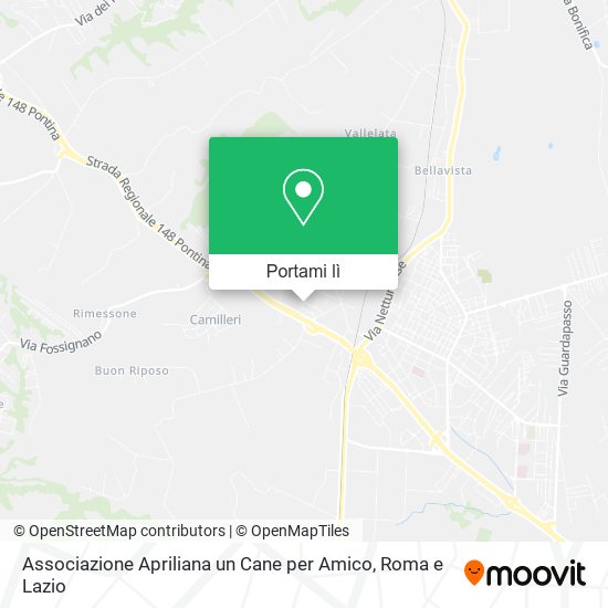 Mappa Associazione Apriliana un Cane per Amico