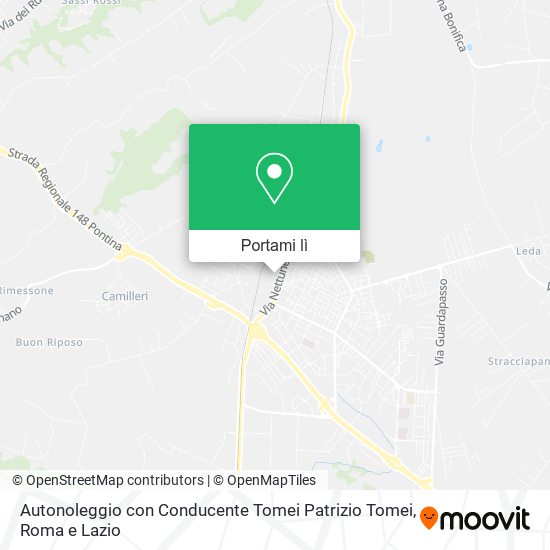 Mappa Autonoleggio con Conducente Tomei Patrizio Tomei
