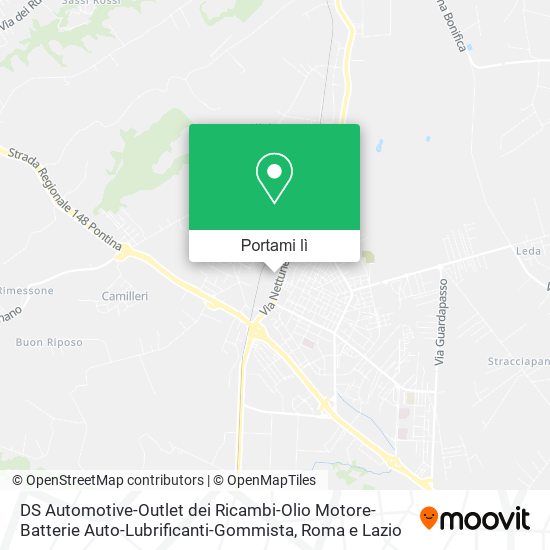 Mappa DS Automotive-Outlet dei Ricambi-Olio Motore-Batterie Auto-Lubrificanti-Gommista