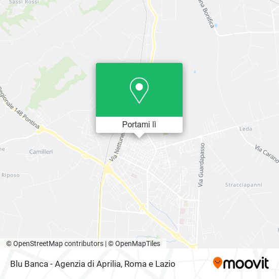 Mappa Blu Banca - Agenzia di Aprilia