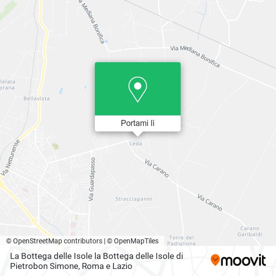 Mappa La Bottega delle Isole la Bottega delle Isole di Pietrobon Simone