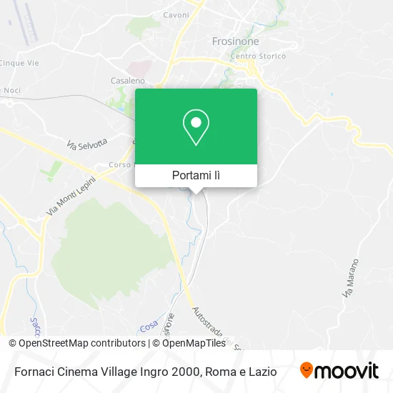 Mappa Fornaci Cinema Village Ingro 2000