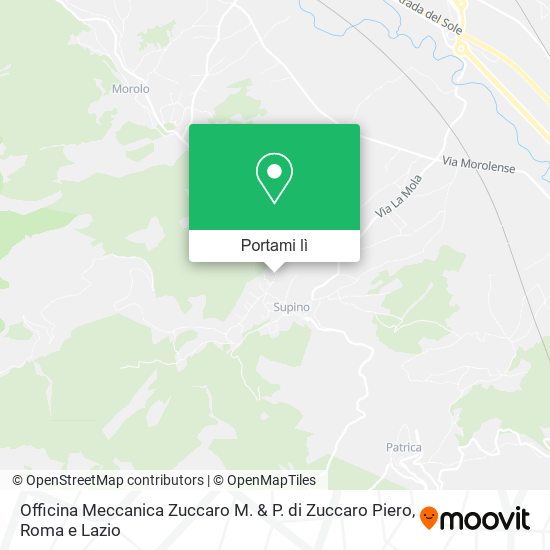 Mappa Officina Meccanica Zuccaro M. & P. di Zuccaro Piero