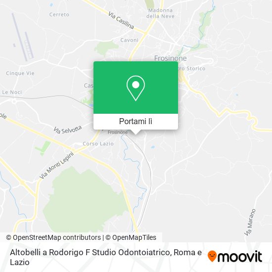 Mappa Altobelli a Rodorigo F Studio Odontoiatrico
