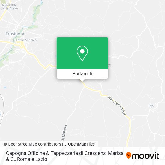 Mappa Capogna Officine & Tappezzeria di Crescenzi Marisa & C.