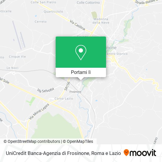 Mappa UniCredit Banca-Agenzia di Frosinone