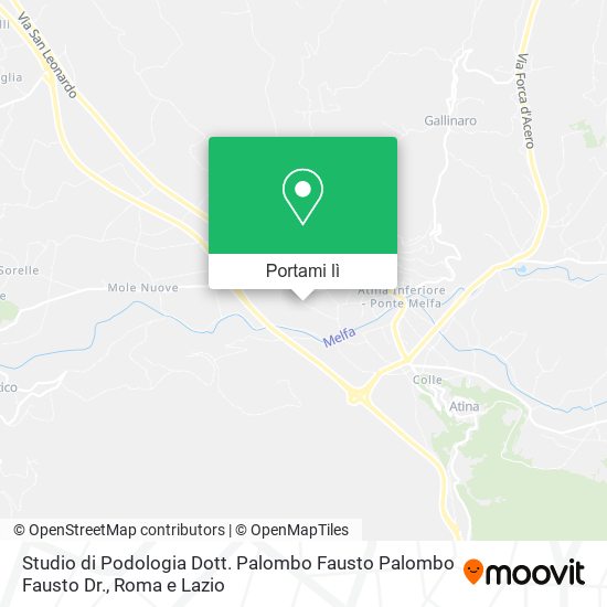 Mappa Studio di Podologia Dott. Palombo Fausto Palombo Fausto Dr.