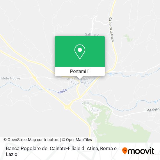 Mappa Banca Popolare del Cainate-Filiale di Atina