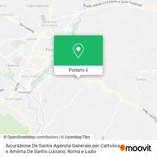 Mappa Aicurazione De Santis-Agenzia Generale per Cattolica e Amiima De Santis Luciano