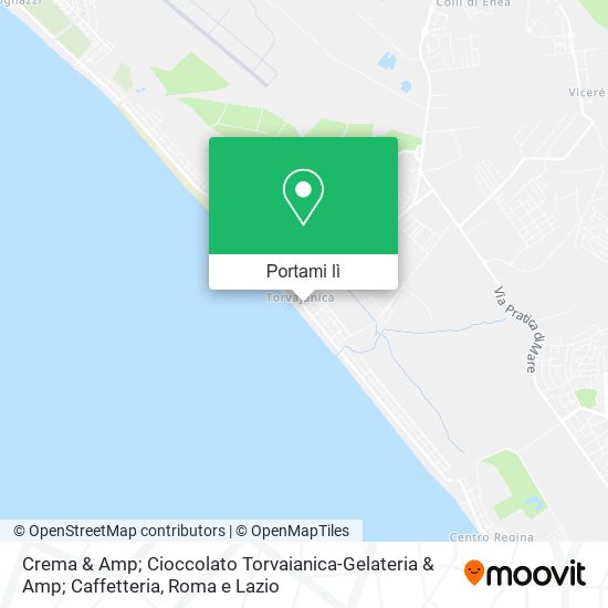 Mappa Crema & Amp; Cioccolato Torvaianica-Gelateria & Amp; Caffetteria