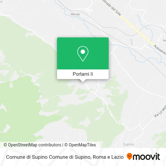 Mappa Comune di Supino Comune di Supino