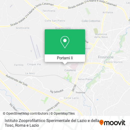 Mappa Istituto Zooprofilattico Sperimentale del Lazio e della Tosc