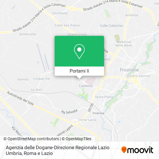 Mappa Agenzia delle Dogane-Direzione Regionale Lazio Umbria