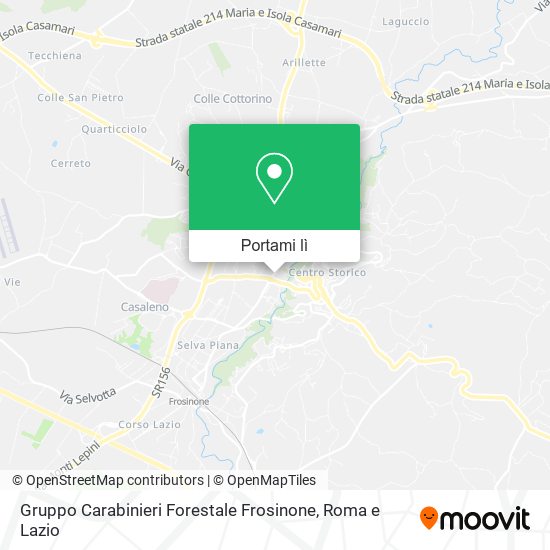 Mappa Gruppo Carabinieri Forestale Frosinone