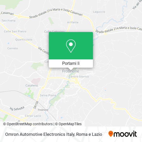 Mappa Omron Automotive Electronics Italy