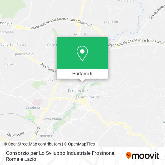 Mappa Consorzio per Lo Sviluppo Industriale Frosinone