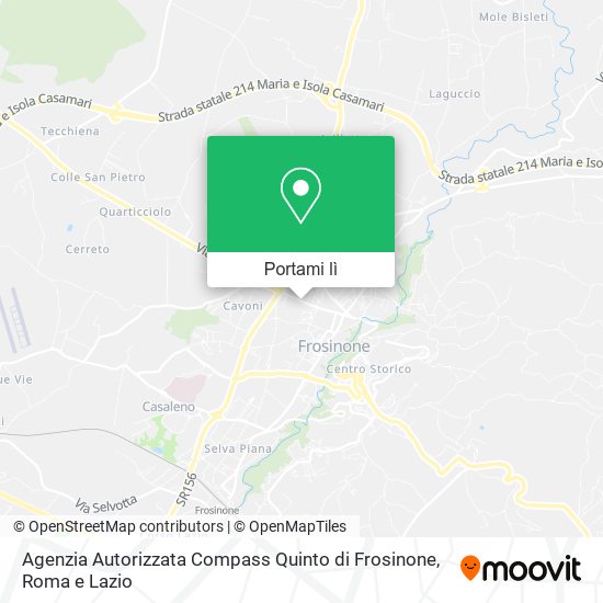 Mappa Agenzia Autorizzata Compass Quinto di Frosinone