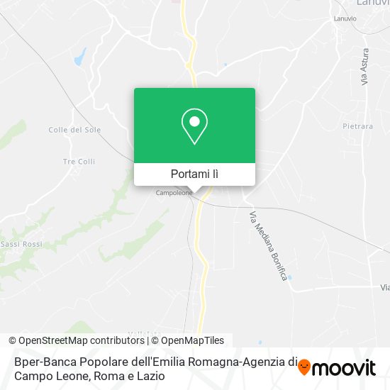 Mappa Bper-Banca Popolare dell'Emilia Romagna-Agenzia di Campo Leone
