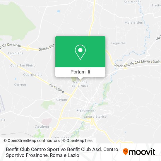 Mappa Benfit Club Centro Sportivo Benfit Club Asd. Centro Sportivo Frosinone